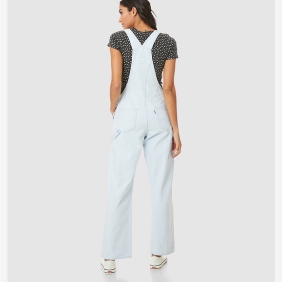 LEVI’S Utility Carpenter Style Light Wash Overalls Size XL NEW - Picture 3 of 11